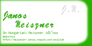 janos meiszner business card